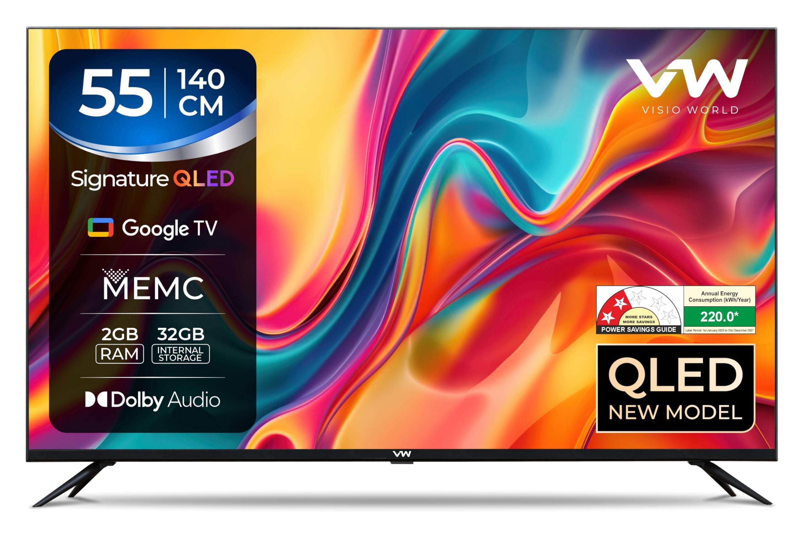VW 140 cm (55 inches) Pro Series 4K Ultra HD Smart QLED Google TV VW55GQ2