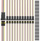 NAOEVO 3 Pin Connector Waterproof，16 AWG 3 Wire