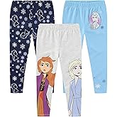 Disney Lilo & Stitch, Minnie Mouse, Frozen Princess Girls 3 Pack Legging Pants Set for Little Kids to Big Kids
