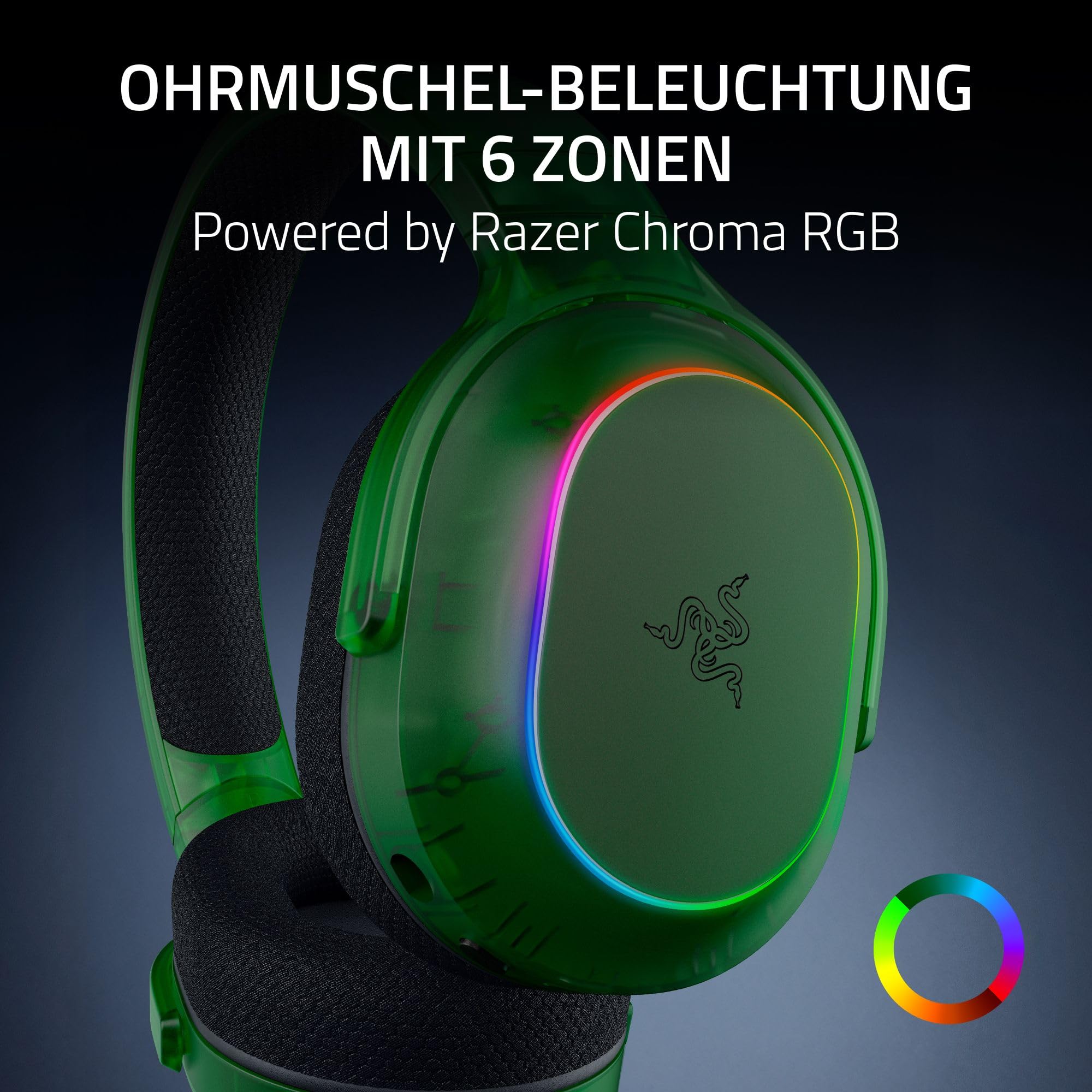 Razer Barracuda X Phantom Green Edition - Kabelloses Multi-Plattform Gaming Headset (285g, Triforce 40mm Driver, Dual Wireless HyperSpeed and Bluetooth) Phantom Green 4