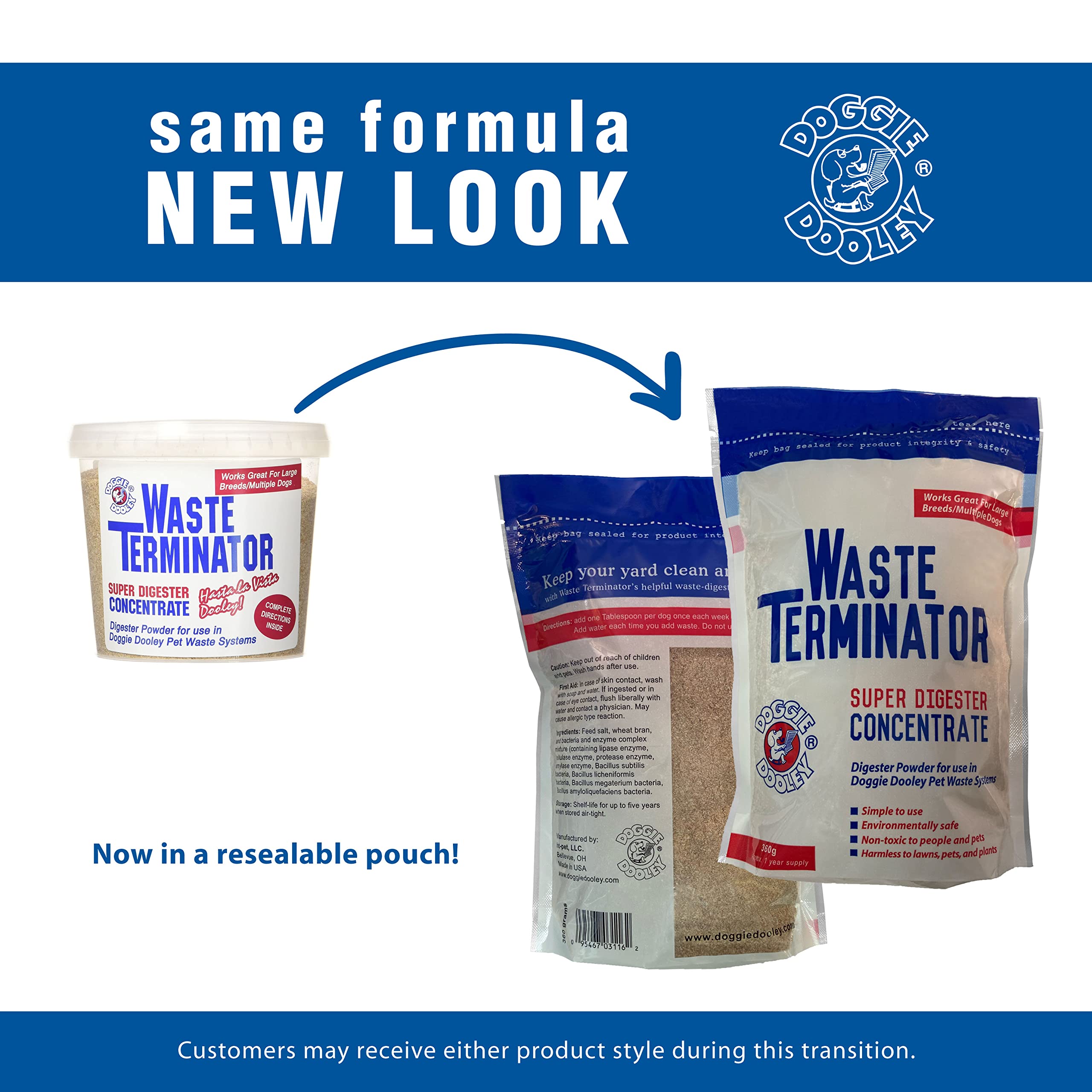 Doggie Dooley 3116 Waste Terminator, 1-Year Supply , 12.69 Ounce (Pack of 1)