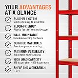 Monzana 5 Tier Heavy Duty Garage Shelving Unit Red Galvanised Steel Storage view 6