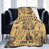 Ouija Board Goth Throw Blanket Halloween Blanket Witch Spooky Gifts Gold Size 50"*40"