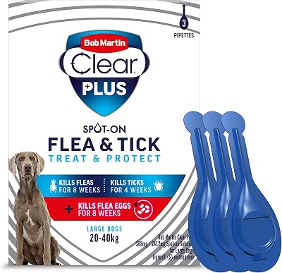Bob Martin Clear Plus Spot On for Large Dogs 20-40kg - 3 Pipettes