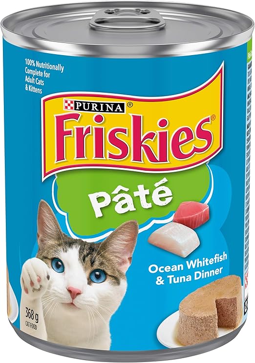 Purina® Friskies® Pate Ocean Whitefish & Tuna Dinner Cat Food 368g Can Amazon.ca Pet Supplies