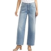 Silver Jeans Co. Womens The Slouchy Straight Mid Rise Jeans