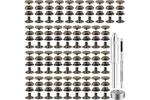 MOOCCI 40 Pieces (10 Sets) Snap Fastener Kit Tool 5/8 inches (15mm) Snap Button kit Snaps for Leather Snap Fasteners Kit for Leather Stainless Snaps Button for Bag, Jeans, Clothes, Fabric（Bronze）