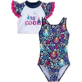 Disney Frozen Swimsuit and Rash Guard Set for Girls
