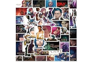 MOZOLTOV 50Pcs Cartoon Arcane: League of Legends Stickers Pack for Water Bottle Cup Laptop Guitar Car Motorcycle Bike Skateboard Luggage Box Vinyl Waterproof Graffiti Patches JHSL