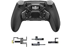 eXtremeRate Beyond Back Paddles Kit for PS5 Edge Controller, OLED Display, Redesigned Ergonomic Rubberized Grips Bottom Shell
