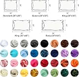 NTBAY 2 Pack 100% Brushed Microfiber Pillowcases 50x90 cm White view 2