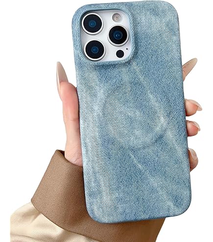 Amazon.com: iPhone 14 Blue Denim Jeans Embroidered Style Case