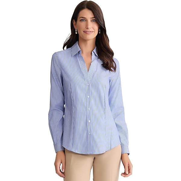Jones New York Women's Long Sleeve Easy-Care Button Down Shirt at