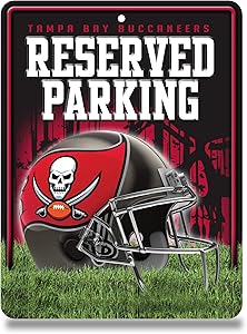 Rico Industries NFL Fan Shop 8.5-Inch by 11-Inch Metal Parking Sign Décor