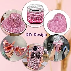 25000Pcs Resin Rhinestones for Crafting, Dark Pink