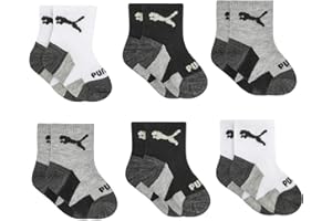 PUMA baby-boys 6 Pack Infant Anklet Socks