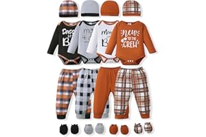 NZRVAWS Newborn Baby Boy Girl Clothes Unisex Preemie Infant Must Have Pants Set Outfits 0-18 Months 20 Pcs Essentials Gift