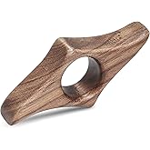 Walnut Book Page Holder, Smooth Finish Wood Book Holder for Reading, Ideal Book Reader Gifts & Reading Accessories,Book Worm Gifts for Women, Thumb Book Page Holder (Large-N)