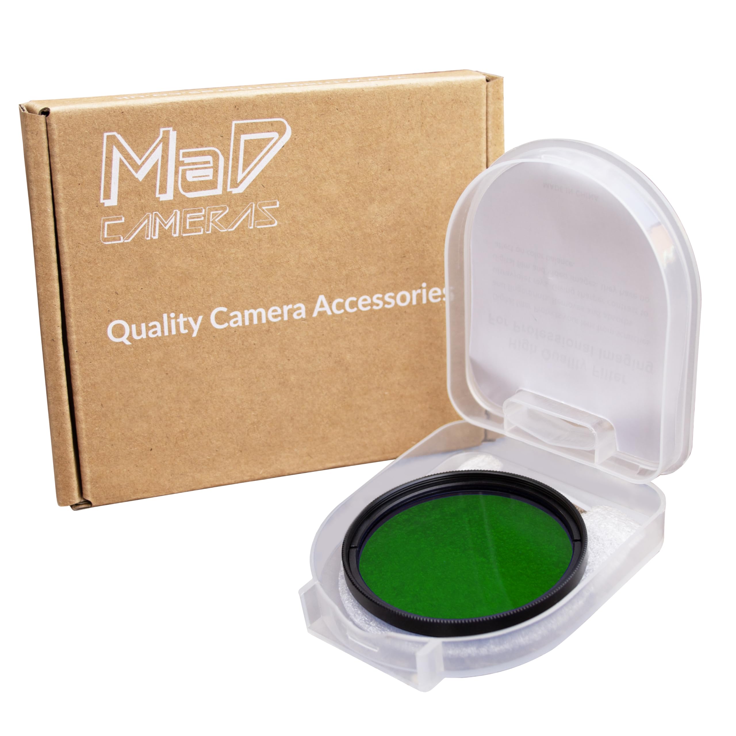 MaD Camera - 49mm Green Colour Correction Filter - Reduces Glare & Enhances Contrast - Premium Camera Lens Filter for DSLRs