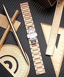 BINLUN Thick Stainless Steel Watch Band Metal Heavy