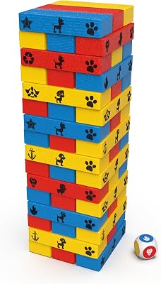 PAW Patrol Jumbling Tower - Stapel spel, Blue,red