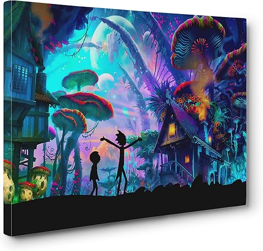 Amazon Com Mushroom World Wall Art Gallery Wrapped Canvas Print