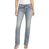 Silver Jeans Co. Women's Suki Mid Rise Curvy Fit Slim Bootcut Jeans