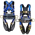 DIJJIG Fall Arrest Safety Harnesses Full Body Protection Roofing Harness Construction Harness 5 Point Adjustment Harness Back Padded,arneses de seguridad para construcción ANSI/ASSP Compliant