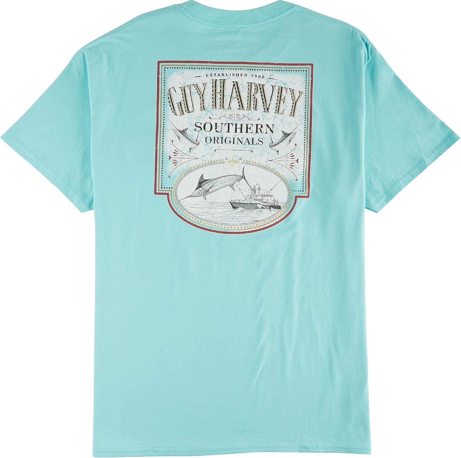 Amazon.com: Guy Harvey Mens Sweet Caramel Pocket T-Shirt (3X-Large, Mint): Clothing