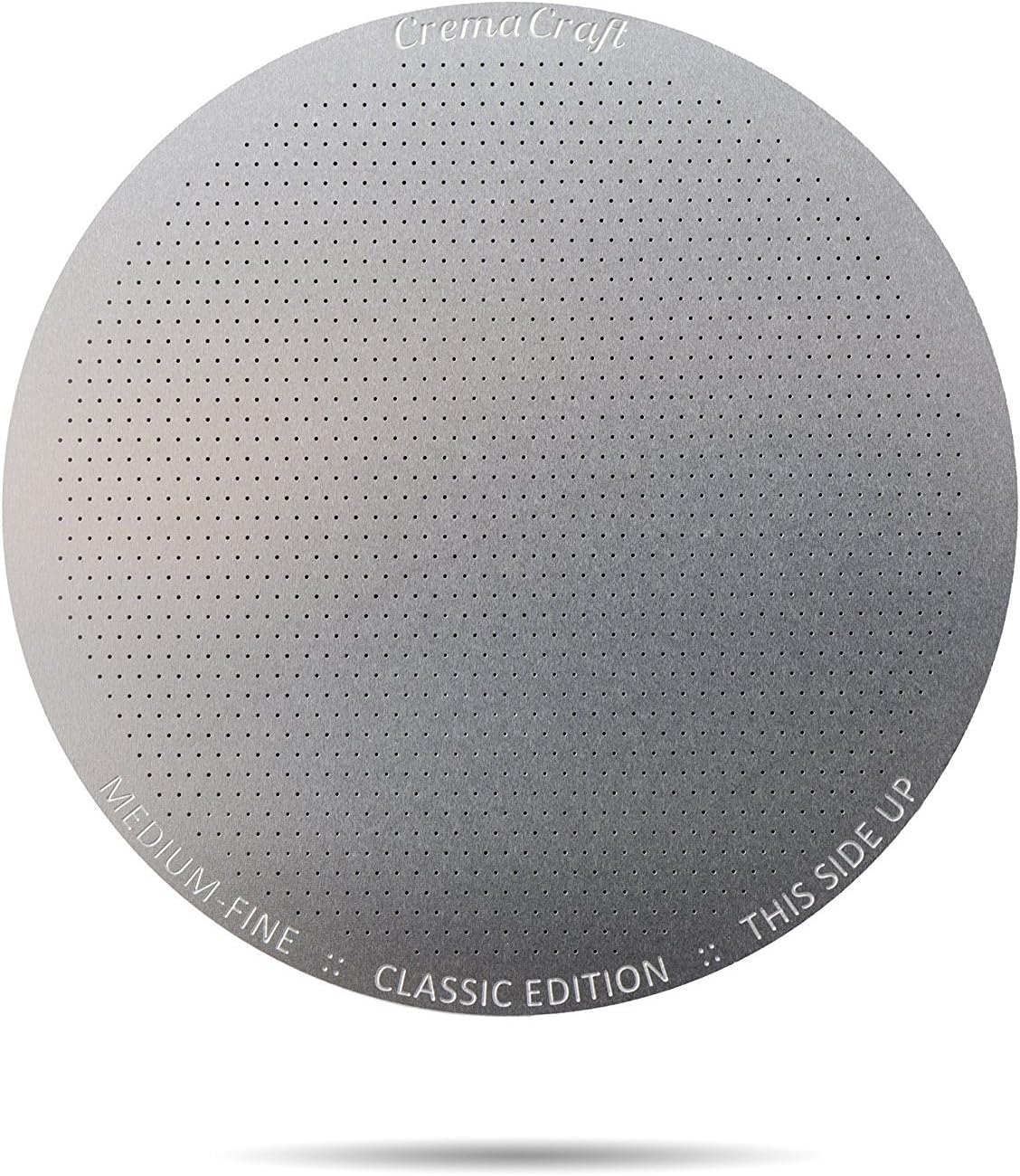 CremaCraft Medium-Fine Permanent Stainless Steel Coffee Filter for Aeropress coffee and espresso maker