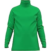 Men's 100% Interlock Knit Combed Cotton Super-Soft Pre-Washed Ski Casual Droptail Turtleneck Pullover Sweater