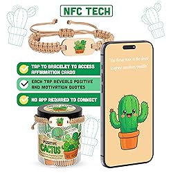 Positive Cactus Jar with 60 Daily Affirmation