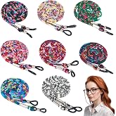 HZMM 8 Pcs Eyeglass Holder Strap, Glasses Strap Cord Lanyard, Sunglass Retainer Chain for Men Women Kids, Multicolor Eyewear String Safety Band