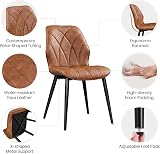 Yaheetech Dining Chairs Set of 2 Faux Leather Petal Back Modern Kitchen Chairs view 4