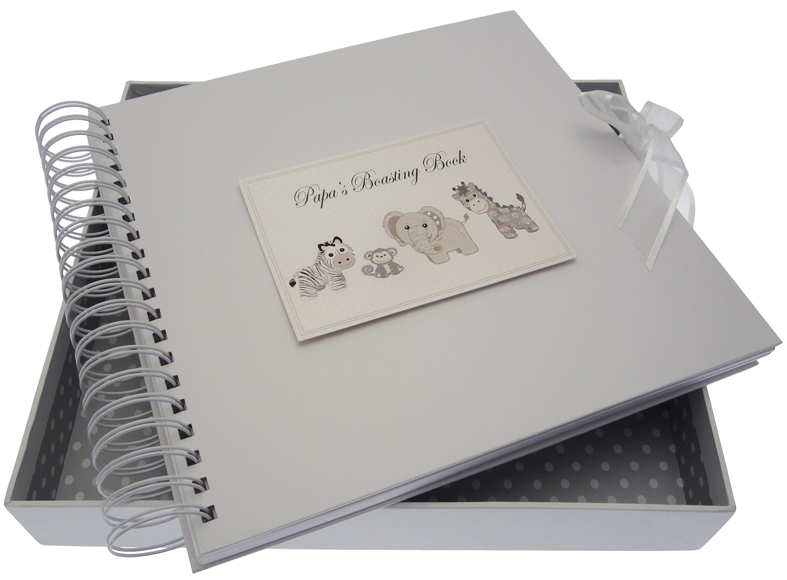 White Cotton Cards Silver Toys Papa's Boasting Card and Memory Book