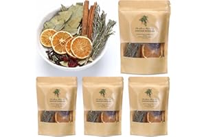 Siifert 4 Set Christmas Stovetop Potpourri Cinnamon Sticks Orange Slices Cloves Rosemary Cranberries Bay Xmas Simmer Pot Kit Sachet for Home Fragrance Housewarming Hostess Thanksgiving