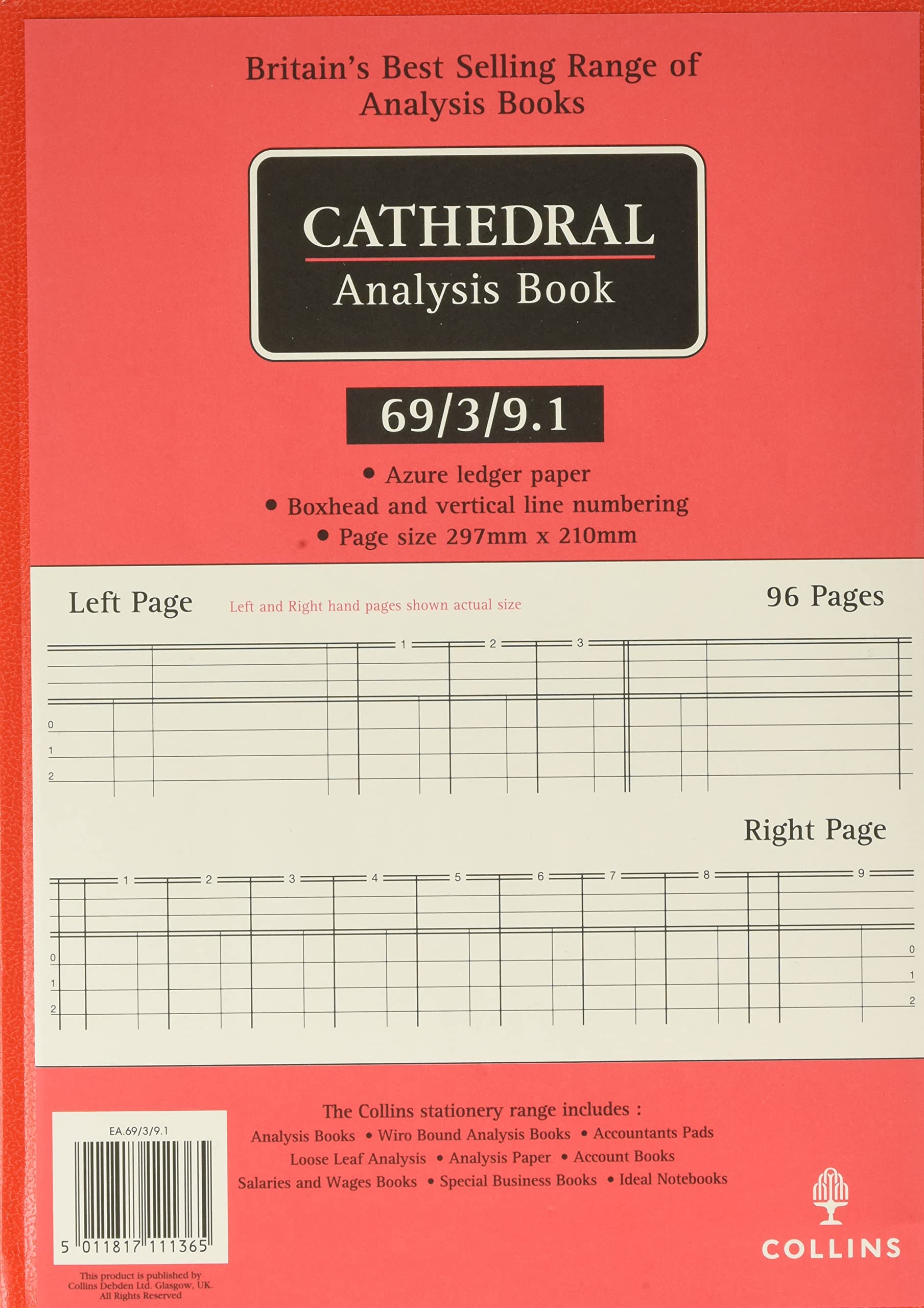 Collins 69/ 3/ 9.1 Cathedral Analysis Book (96 Pages)