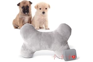 K&H PET Products Mother's Heartbeat Dog Bone Pillow Gray Medium Breed Heartbeat 10 Inches (100542401)