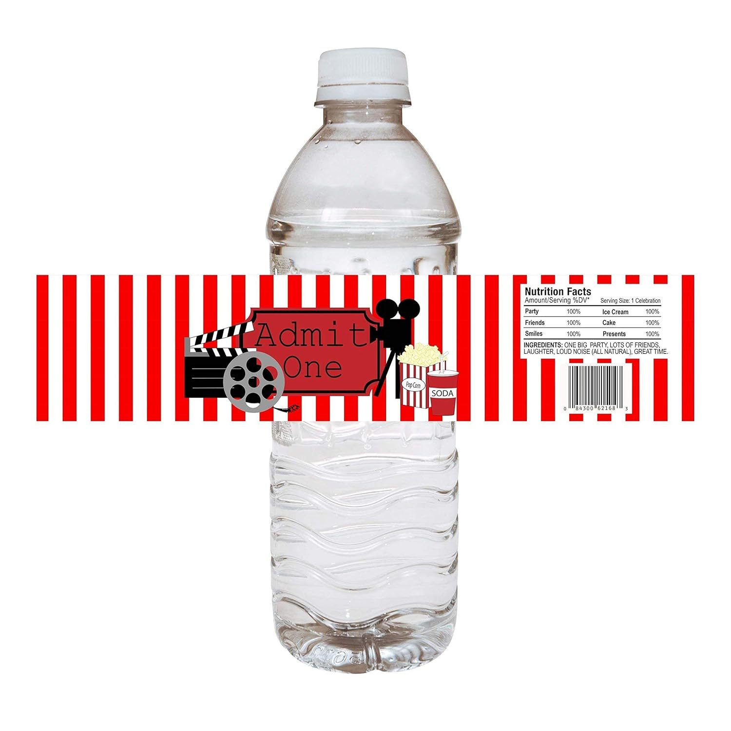 Movie Night Water Bottle Labels Wedding