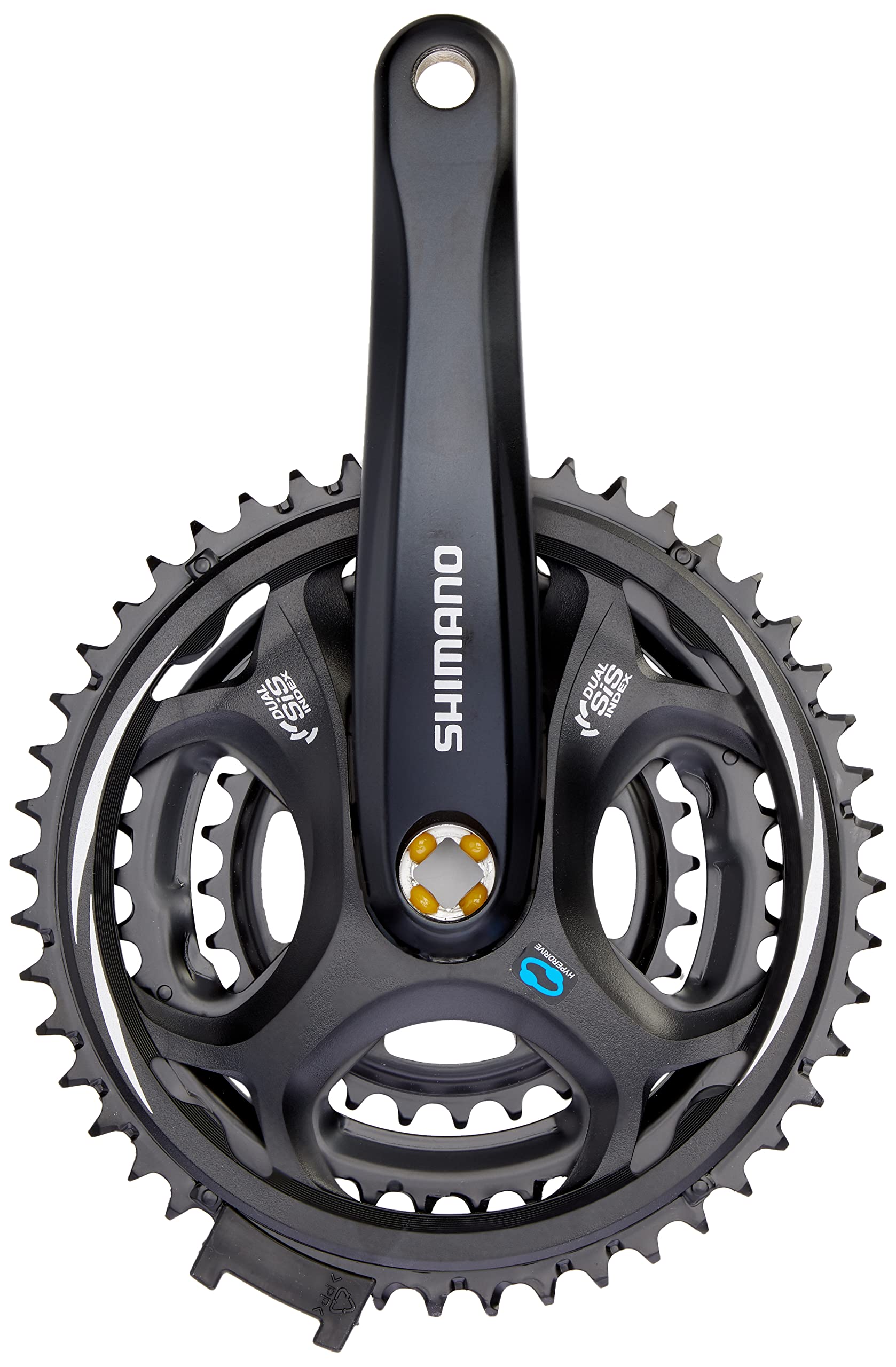 Shimano Crank Chainset M311 48/38/28 BK 175mm, Black