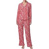 Karen Neuburger Women's Two-Piece Long Sleeve Notch Collar Girlfriend Pajama Set