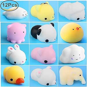 Amazon.com: 12-Pack Squishy Fidget Toys , Layhome Squeeze Kawaii Animal Stress Reliever Slow 