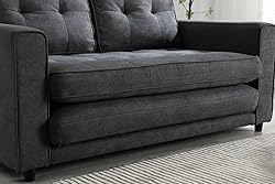 ERYE 3 Fold Upholstered Tufted Futon Sofa Bed
