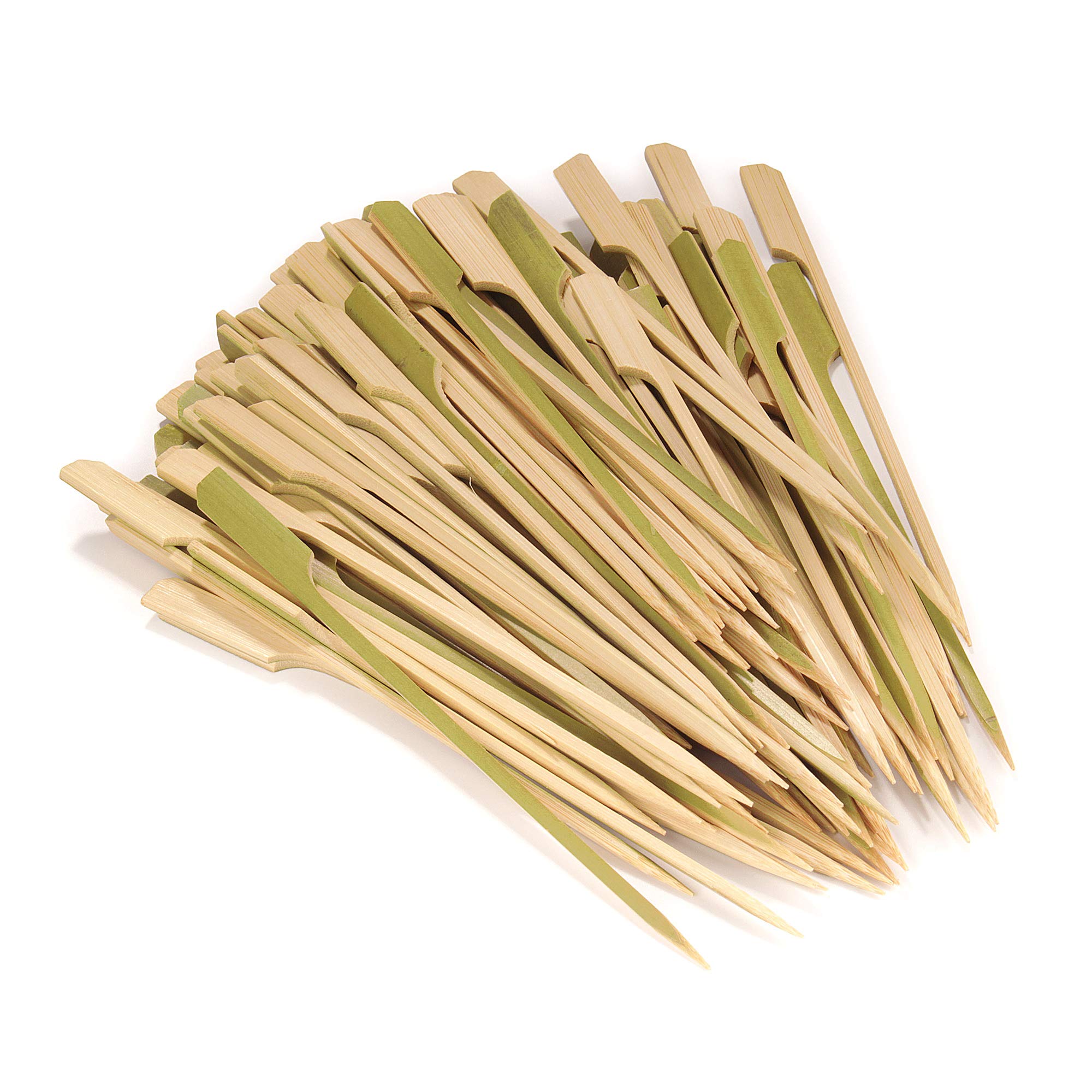 BambooMN 5.9" Bamboo Paddle Cocktail Fruit Sandwich Food Picks Skewers for Catered Events, Holiday's