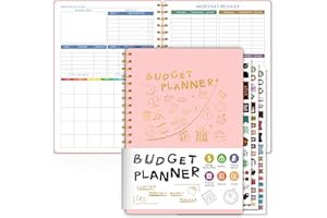 MEDOLOVE Budget Planner - Monthly Budget Book with Expense Tracker Notebook, Undated Debt Tracker & Bill Tracker Notebook, 5.5" x 8.5", The Perfect Personal Finance Organizer, Pink