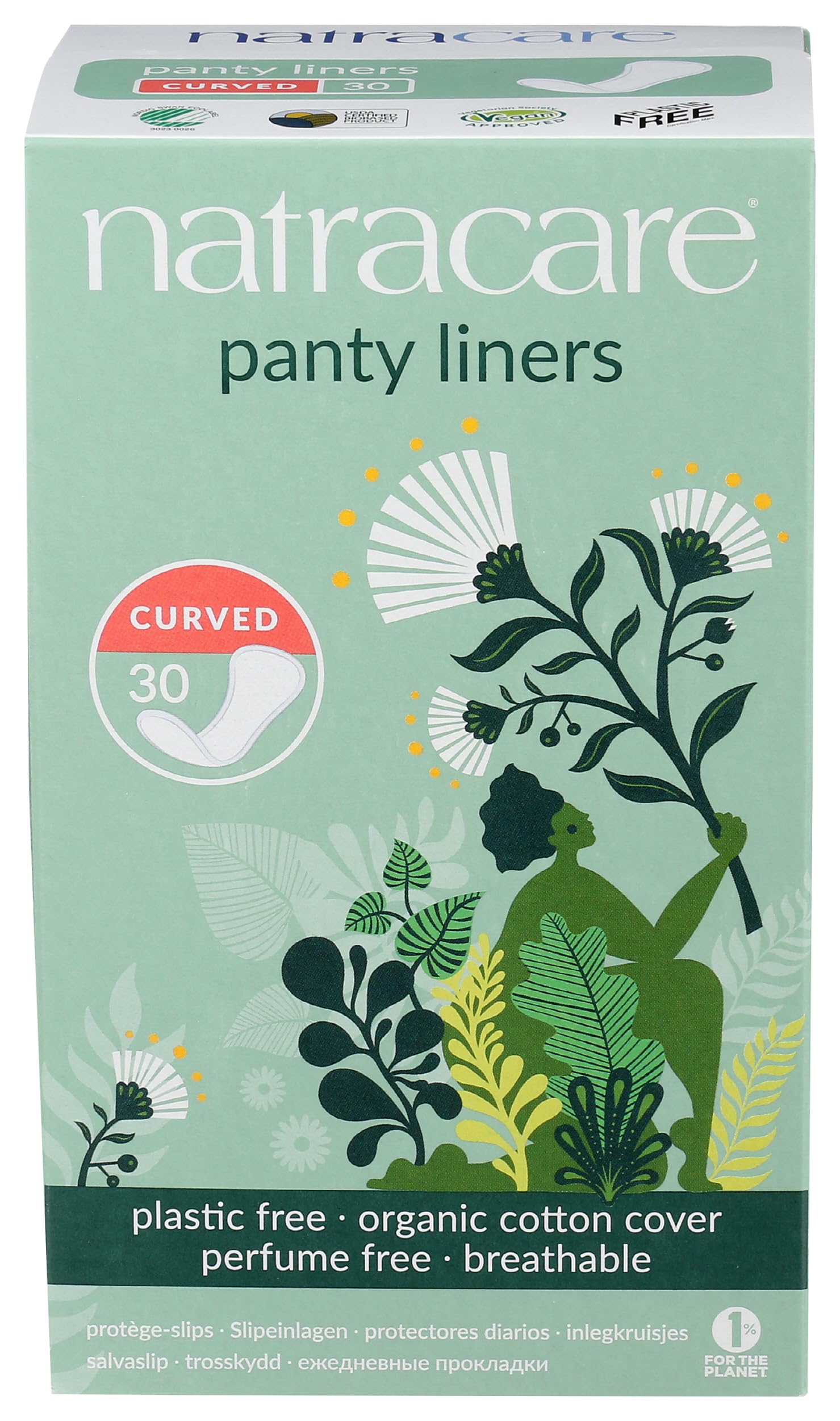Natracare Natural Pantyliners Curved x 30