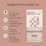 Kitsch XL Microfiber Hair Towel Wrap Terracotta Checkered 40x24 in view 3