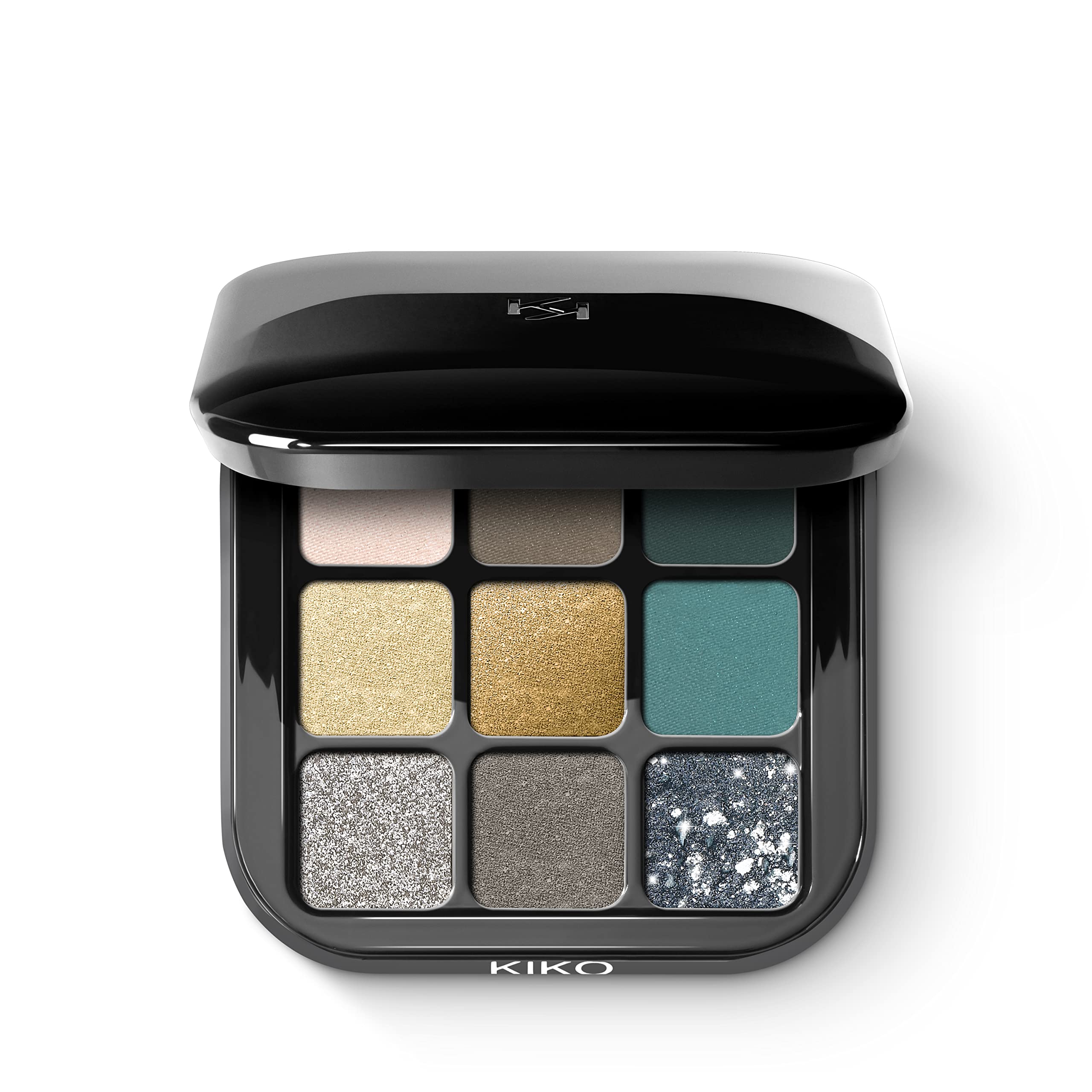 KIKO Milano Glamour Multi Finish Eyeshadow Palette 06 | Palette With 9 Eyeshadows In Different Finishes