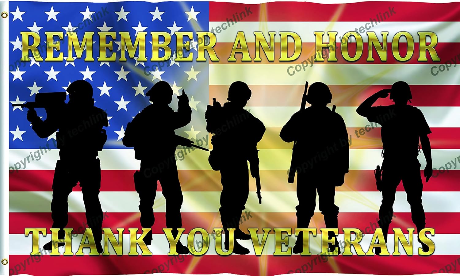 Flags - US Veterans Day Soldier Flag Memorial Day 3x5 Ft Flag Independence Day Outdoor Indoor Decorations Gifts Memorabilia