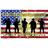 US Veterans Day Soldier Flag Memorial Day 3x5 Ft Flag Independence Day Outdoor Indoor Decorations Gifts Memorabilia